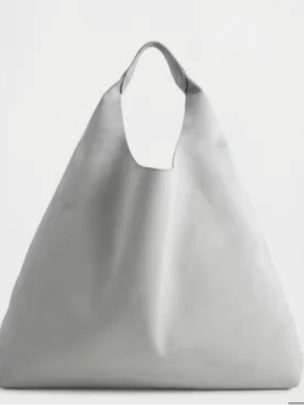 Gap Minimalist Gray Leather Hobo Bag - - Picture 3 of 4